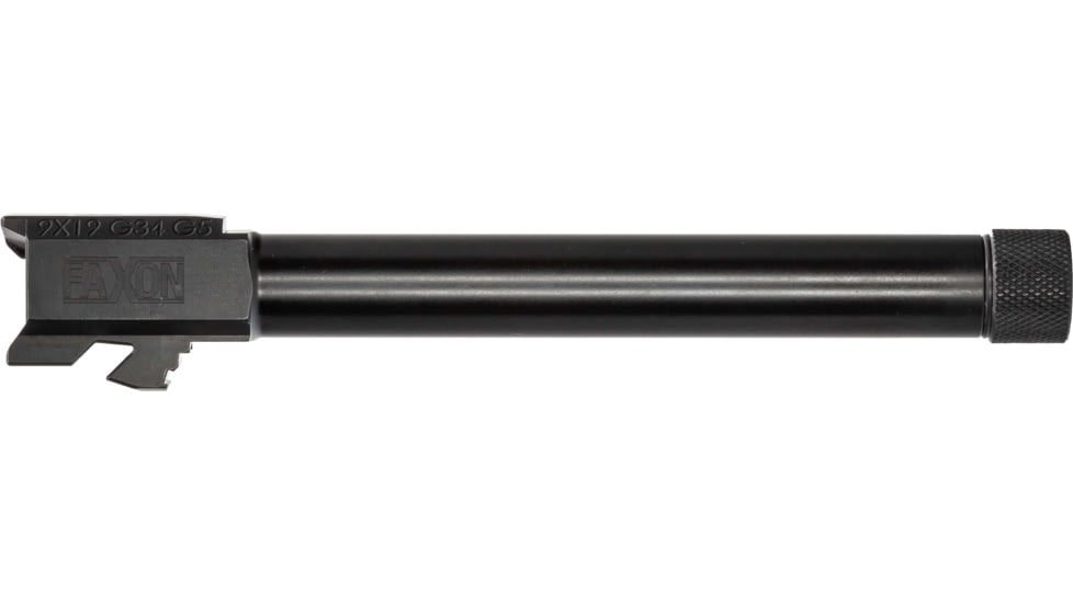 Faxon Firearms Duty Series Glock 34 Gen 5 9mm Luger Threaded Pistol Barrel, 5.7in, 1-10 Twist, Black, GA910N345NGQ-T