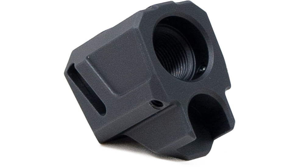 Faxon Firearms EXOS-524 Pistol Compensator, M&amp;P Shield/Shield Plus, 9mm, Black, 816341026216
