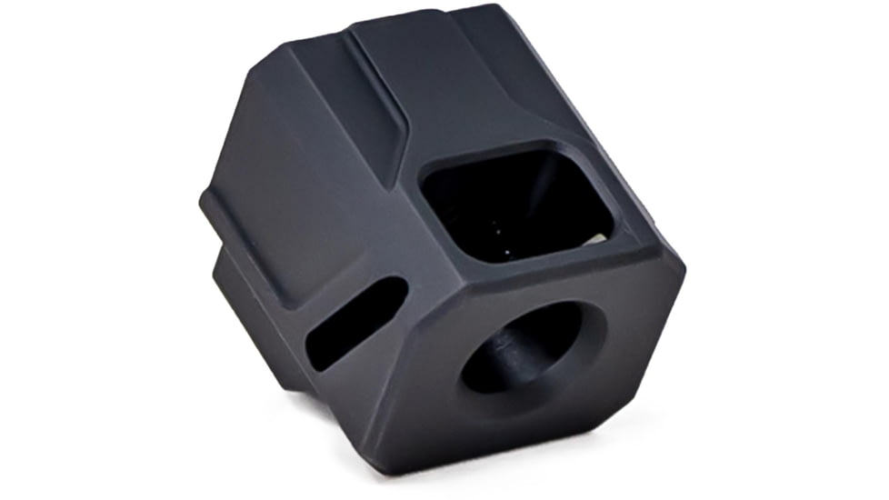 Faxon Firearms EXOS-543 Pistol Compensator, Glock Gen 4 19/17/34, 9mm, Black, 816341026452