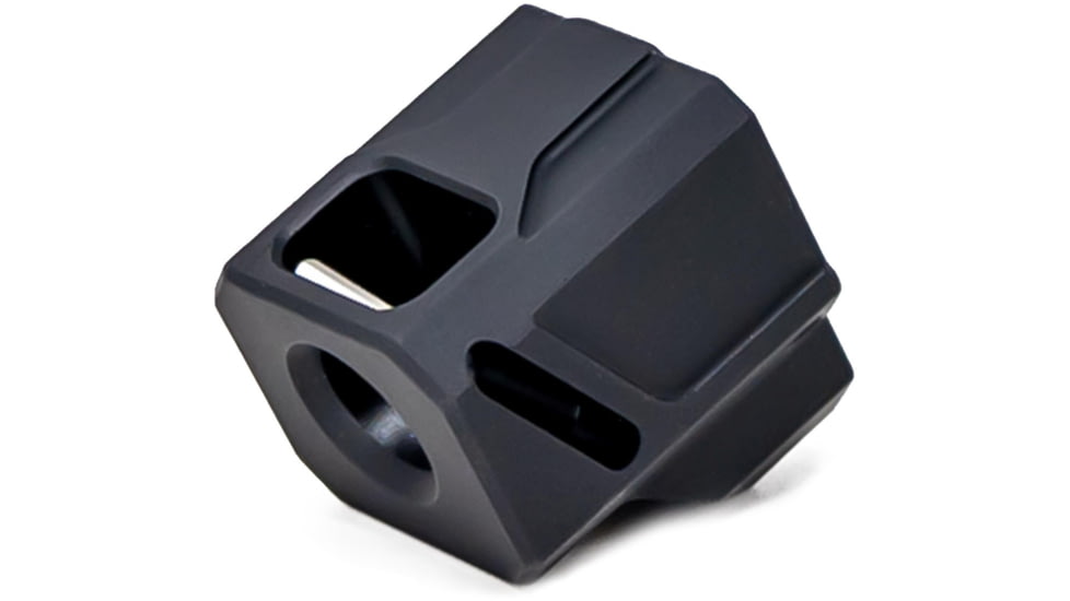 Faxon Firearms EXOS-543 Pistol Compensator, Glock Gen 4 19/17/34, 9mm, Black, 816341026452