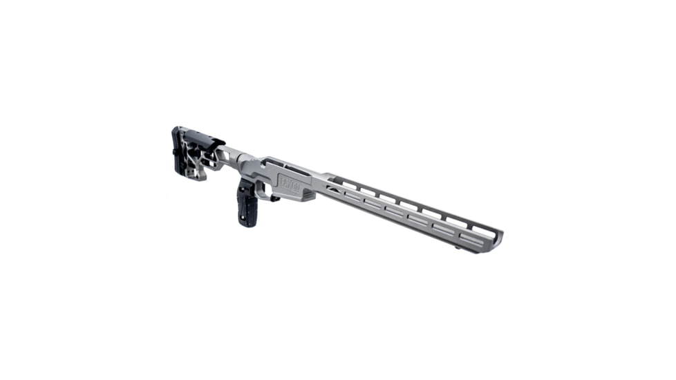 Faxon Firearms Faxon/MDT Chassis, Skeleton Rifle Stock, Vertical Grip, Tactical Grey, FF-700-Chassis-03-01