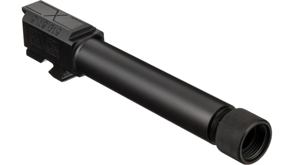 Faxon Firearms G19 Barrel, Compact, Gen 1-4, 9mm SAAMI, 4150 QPQ, Threaded Barrel, Black Nitride, GA910N19NGQ-T