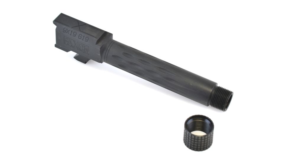 Faxon Firearms G19 FLAME Barrel, Match, Compact, Gen 1-4, 9mm SAAMI, 416-R QPQ, Threaded Barrel, Black Nitride, GB910N19LGQ-T