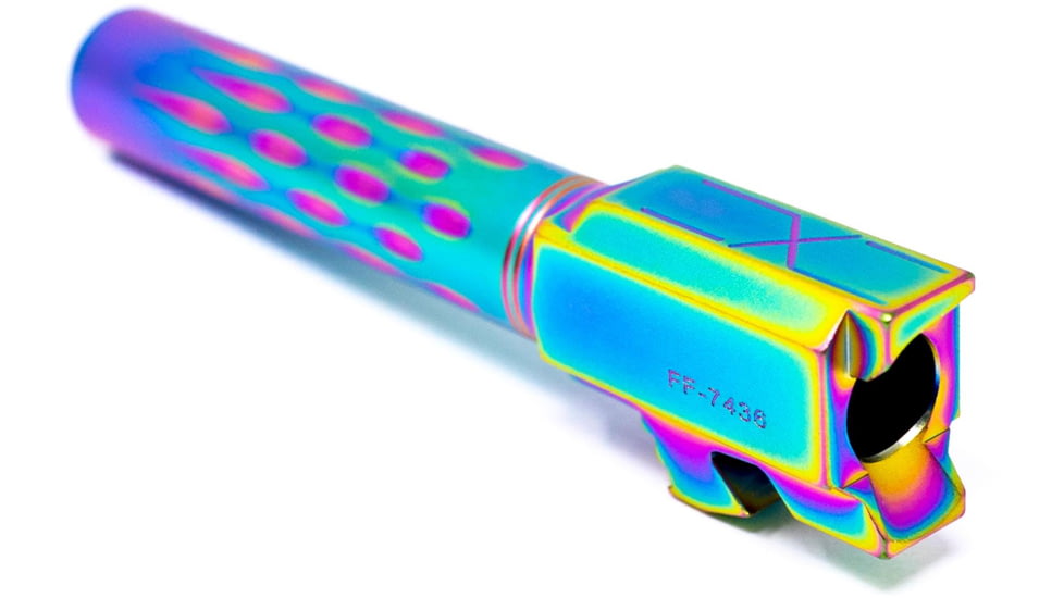 Faxon Firearms Gen 2-5 Match Pistol Barrel w/ Patented Flame Fluting, Glock, Glock 19, 9mm, 1-10 Twist, Non Threaded, Polished DLC, GB910N19LGQ-N-PDLC