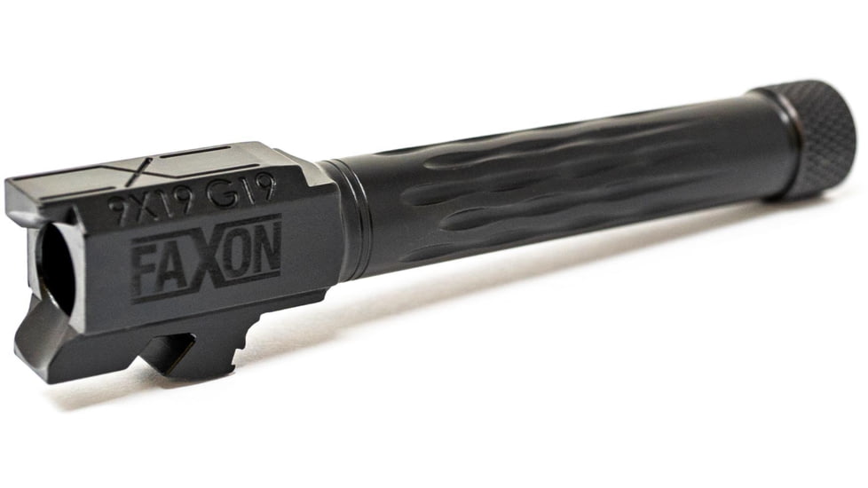 Faxon Firearms Gen 2-5 Match Pistol Barrel w/ Patented Flame Fluting, Glock, Glock 19, 9mm, 1-10 Twist, Threaded, Polished Copper PVD, GB910N19LGQ-T-PCOP