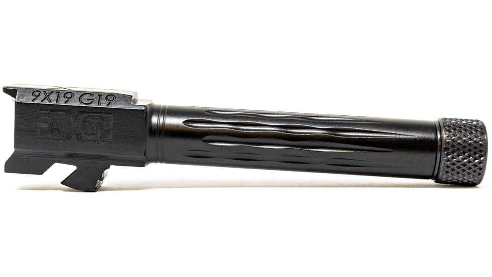 Faxon Firearms Gen 2-5 Match Pistol Barrel w/ Patented Flame Fluting, Glock, Glock 19, 9mm, 1-10 Twist, Threaded, Polished Copper PVD, GB910N19LGQ-T-PCOP