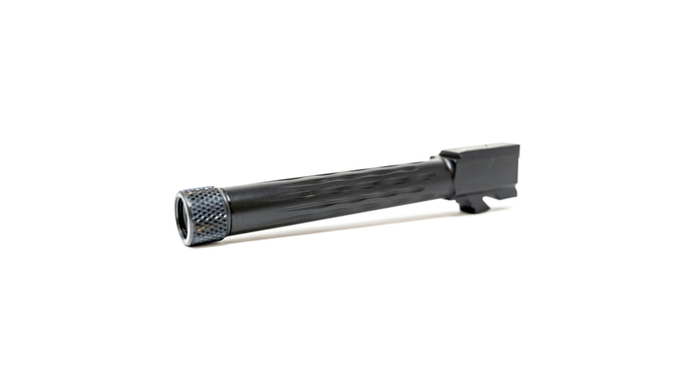 Faxon Firearms Gen 5 Match Pistol Barrel w/ Patented Flame Fluting, Glock, Glock 17, 9mm, 1-10 Twist, 1/2x28, Black, GB910N175LGQ-T