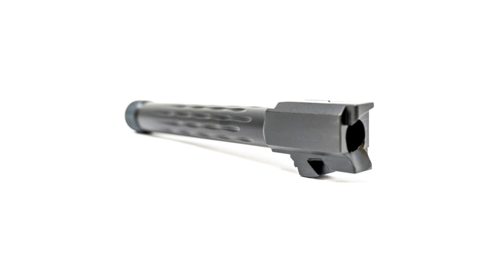 Faxon Firearms Gen 5 Match Pistol Barrel w/ Patented Flame Fluting, Glock, Glock 17, 9mm, 1-10 Twist, 1/2x28, Black, GB910N175LGQ-T
