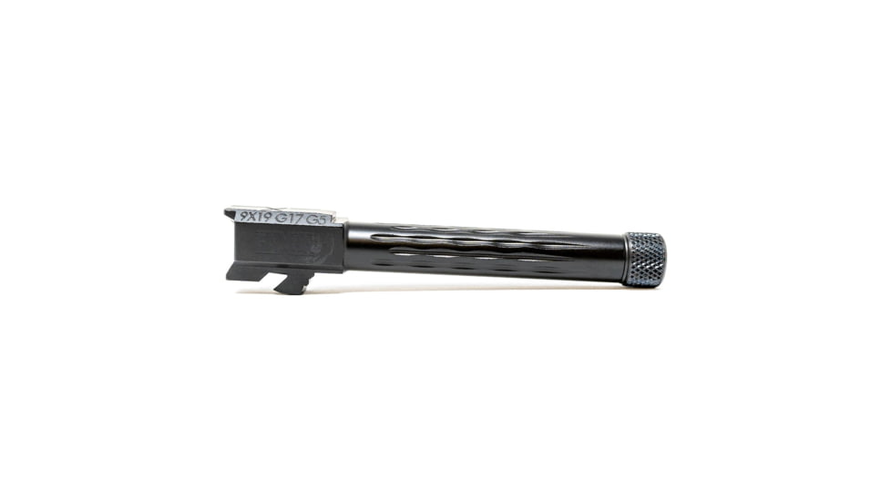 Faxon Firearms Gen 5 Match Pistol Barrel w/ Patented Flame Fluting, Glock, Glock 17, 9mm, 1-10 Twist, 1/2x28, Black, GB910N175LGQ-T