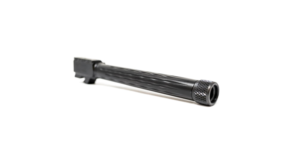 Faxon Firearms Gen 5 Match Pistol Barrel w/ Patented Flame Fluting, Glock, Glock 34, 9mm, 1-10 Twist, 1/2x28, Black, GB910N345LGQ-T