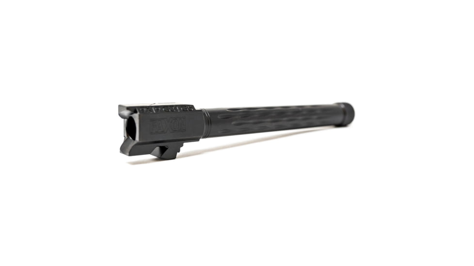 Faxon Firearms Gen 5 Match Pistol Barrel w/ Patented Flame Fluting, Glock, Glock 34, 9mm, 1-10 Twist, 1/2x28, Black, GB910N345LGQ-T