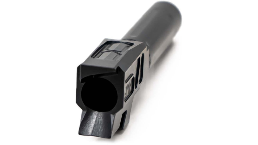 Faxon Firearms Match Series Glock 43 Non-Threaded Barrel, 9mm Caliber, 416-R Stainless Steel, Nitride, Black, GB910N43SGQ-N