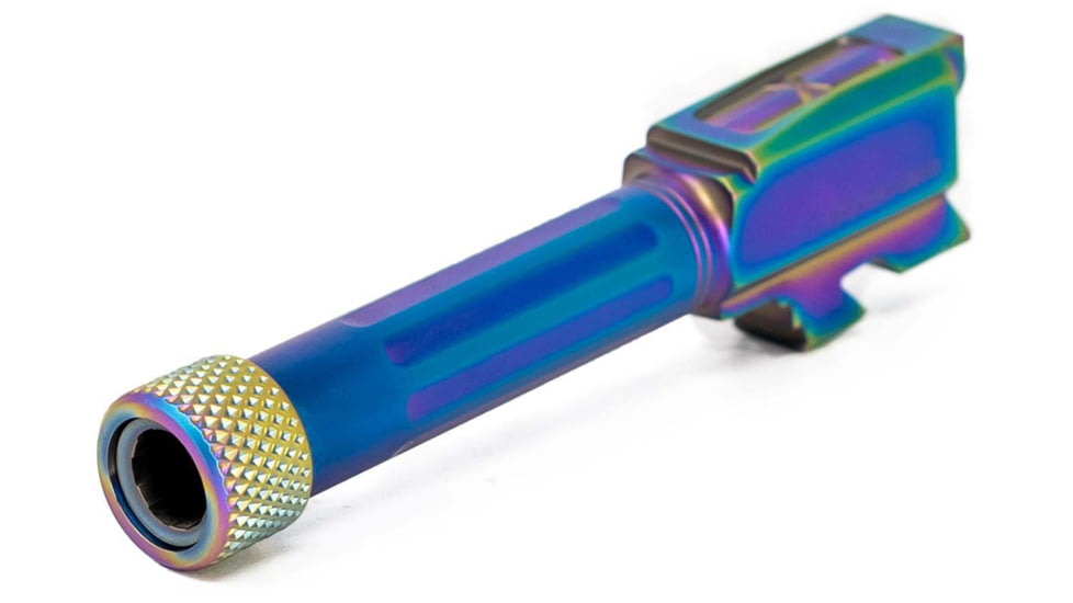 Faxon Firearms Match Series Glock 43/43X Threaded Barrel, 9mm Caliber, 416-R Stainless Steel, Chameleon PVD, Multi, GB910N43SGQ-T-NCR