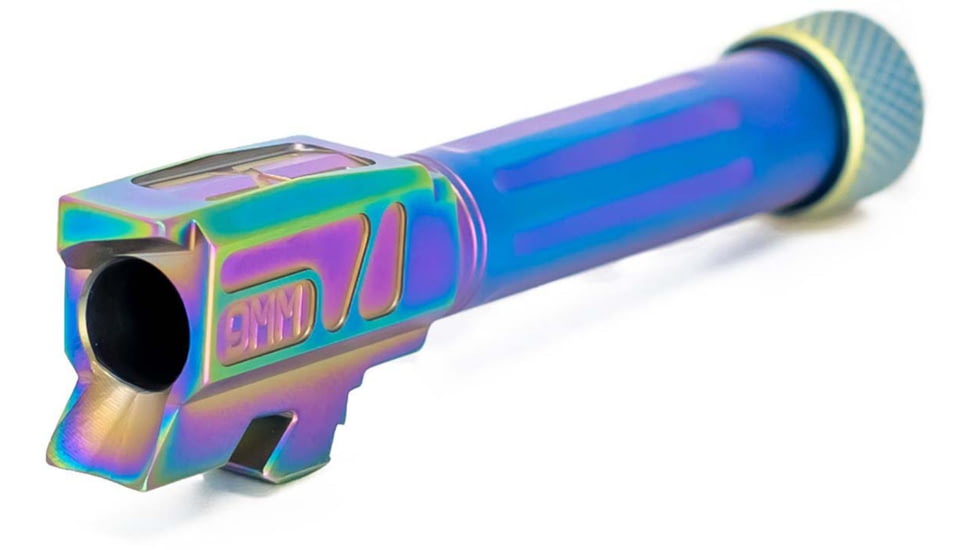 Faxon Firearms Match Series Glock 43/43X Threaded Barrel, 9mm Caliber, 416-R Stainless Steel, Chameleon PVD, Multi, GB910N43SGQ-T-NCR