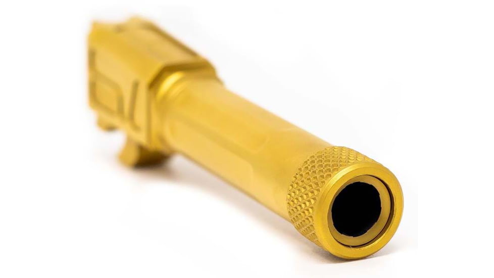 Faxon Firearms Match Series M&amp;P Shield Barrel, 9mm Caliber, 416-R, TiN Coated, Threaded, Gold, M&amp;PB910NSSOQ-T-TIN