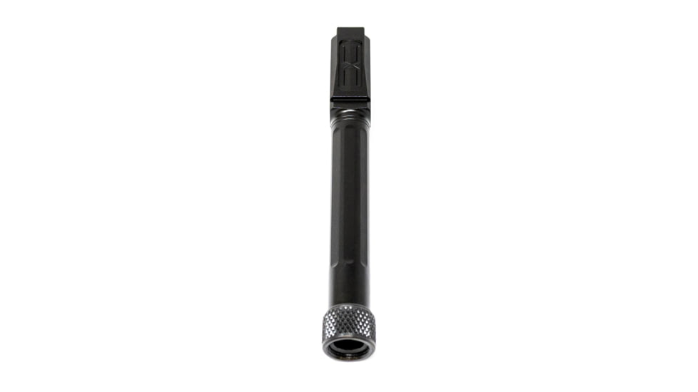 Faxon Firearms Match Straight Fluted Pistol Barrel, Glock, Glock 48, 9mm, 1-10 Twist, 1/2x28, Black, GB910N48SGQ-T