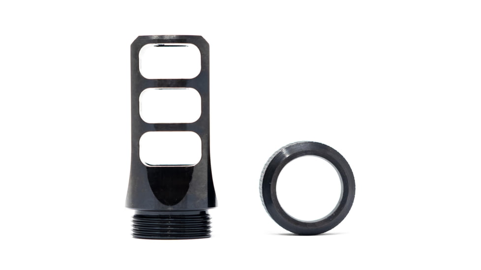 Faxon Firearms Muzzlok 3 Port Muzzle Brake, 8.6 BLK, M18x1.5, Black, FFMD863PMBSQPQ