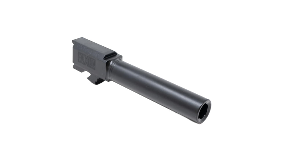 EDEMO Faxon Firearms Non-Fluted Match Series Pistol Barrel, Glock 19, 9mm, 1-10 Twist, 416-R Stainless Steel, Salt Bath Nitride, Black, GB910N19NGQ-N, EDEMO2