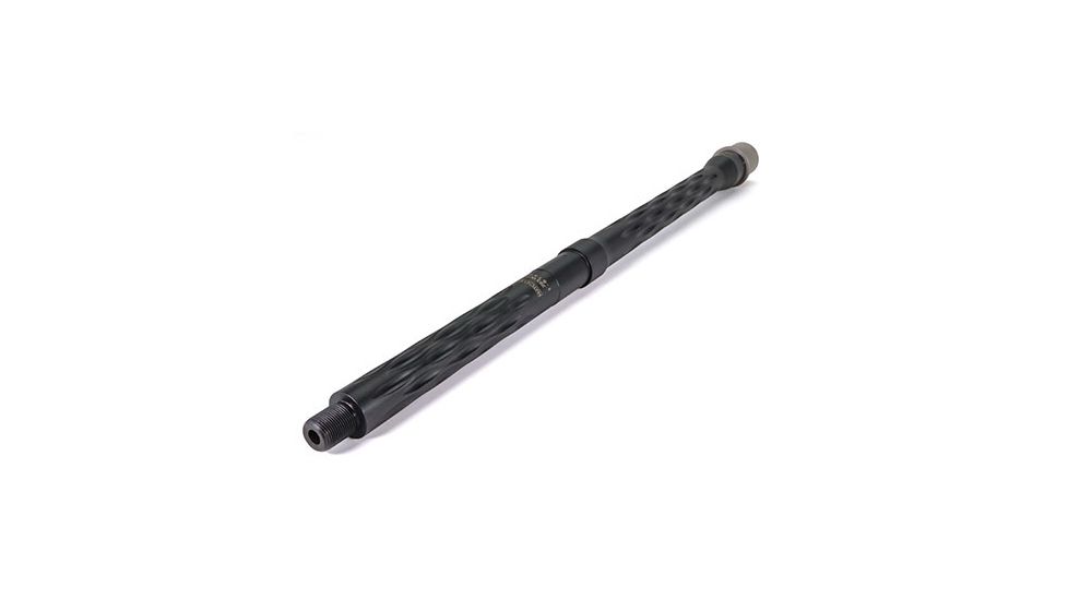 Faxon Firearms .223 Wylde Flame Fluted Rifle Barrel, Mid-Length, 416-R Stainless QPQ Nitride, 5R, NP3 Extension, Black Nitride, 16, 15BW8M16LMQ-5R-NP3