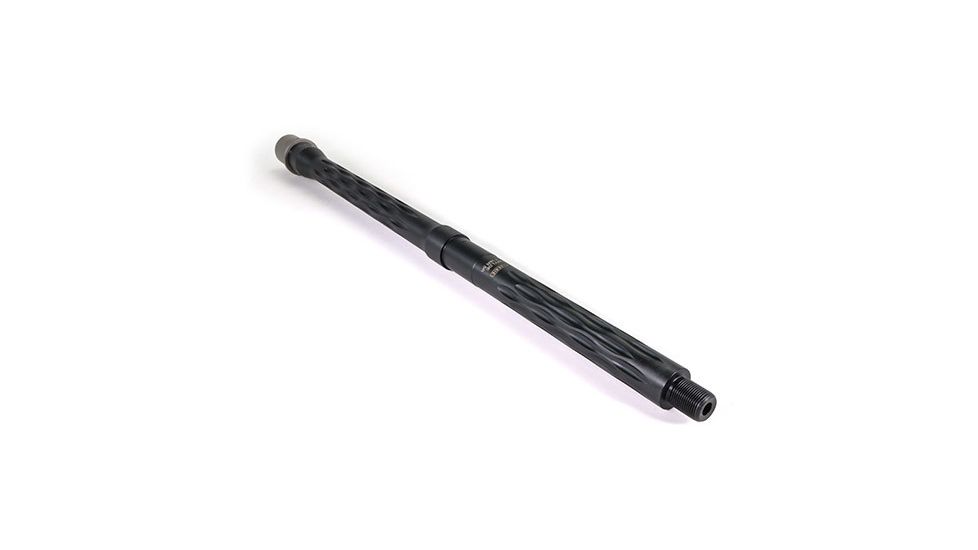 Faxon Firearms .223 Wylde Flame Fluted Rifle Barrel, Mid-Length, 416-R Stainless QPQ Nitride, 5R, NP3 Extension, Black Nitride, 16, 15BW8M16LMQ-5R-NP3