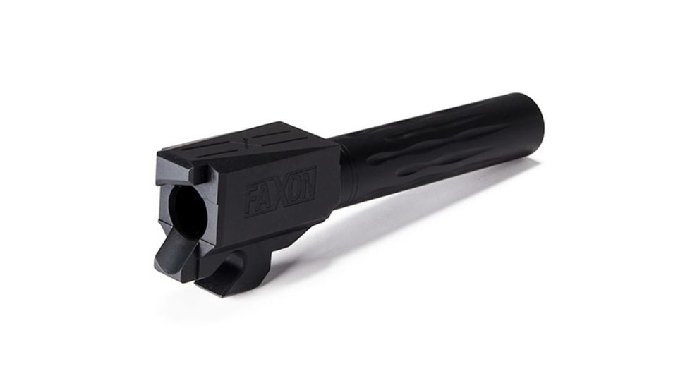 Faxon Firearms Sig Sauer P320 Compact Barrel, Flame Fluted, Non-Threaded, 9mm, 1-10 Twist, 416-R SS, Nitride, Black, 320B910NC2LOQ-N