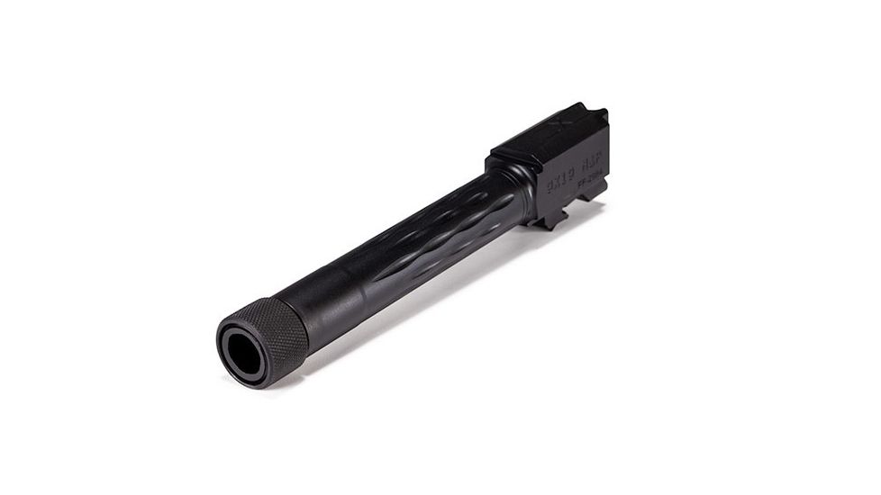 Faxon Firearms Sig Sauer P320 Compact Barrel, Flame Fluted, Threaded, 9mm, 1-10 Twist, 1/2x28, 416-R SS, Nitride, Chameleon, 320B910NC2LOQ-T-NCR, 320B910NCLOQ-T