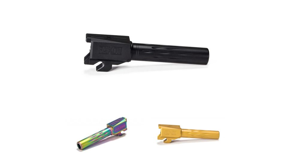 Faxon Firearms Sig Sauer P320 Compact Flame Fluted 9mm Barrel, Black, Chameleon, Gold
