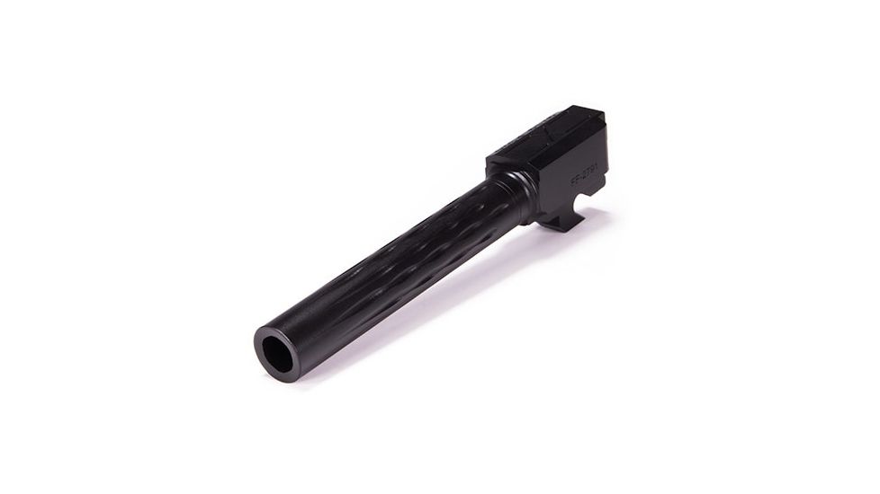 Faxon Firearms Sig Sauer P320 Fullsize Barrel, Flame Fluted, Non-Threaded, 9mm, 1-10 Twist, 416-R SS, Nitride, Black, 320B910NFLOQ-N
