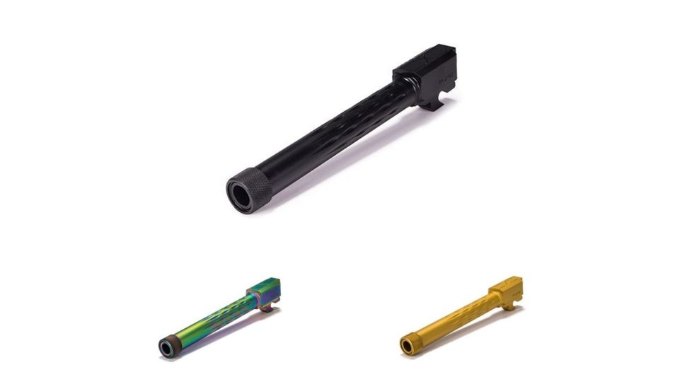 Faxon Firearms Sig Sauer P320 Fullsize Flame Fluted/Threaded 9mm Barrel, Black, Chameleon, Gold