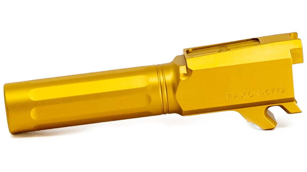 Faxon Firearms SIG Sauer P365 Non-Threaded Barrel, 9mm Caliber, 416-R Stainless Steel, TiN PVD, Gold, 365B910NFSOQ-N-TIN