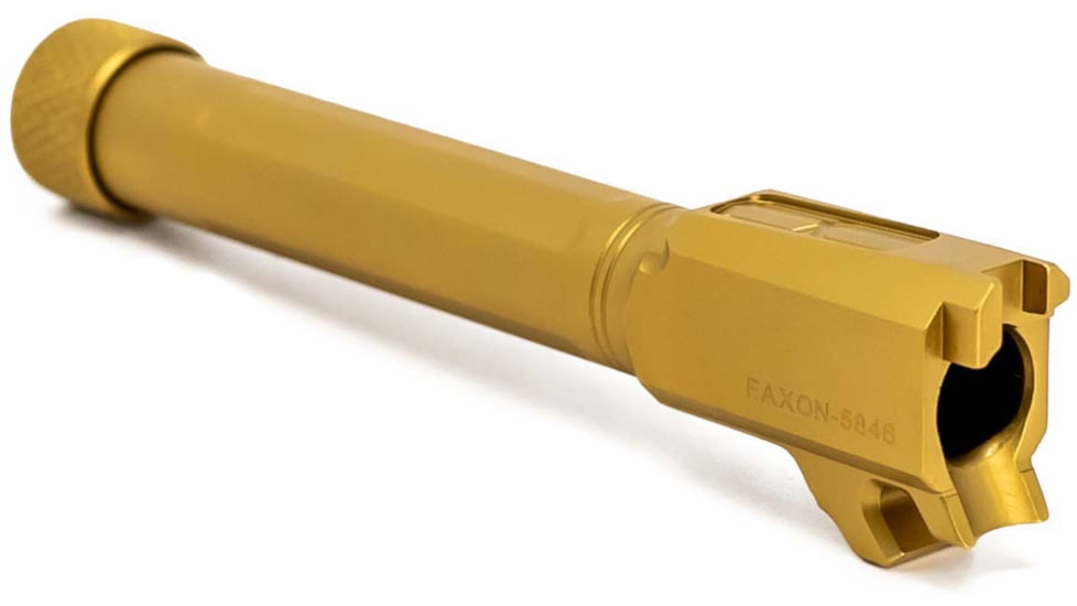 Faxon Firearms SIG Sauer P365 XL Threaded Barrel, 9mm Caliber, 416-R Stainless Steel, TiN PVD, Gold, 365B910NXSOQ-T-TIN