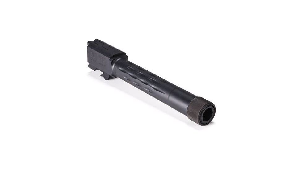 Faxon Firearms Smith &amp; Wesson M&amp;P Fullsize Barrel, Flame Fluted, Threaded, 9mm, 1-10 Twist, 1/2x28, 416-R SS, Nitride, Black, M&amp;PB910NFLOQ-T