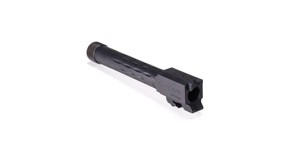 Faxon Firearms Smith &amp; Wesson M&amp;P Fullsize Barrel, Flame Fluted, Threaded, 9mm, 1-10 Twist, 1/2x28, 416-R SS, Nitride, Black, M&amp;PB910NFLOQ-T
