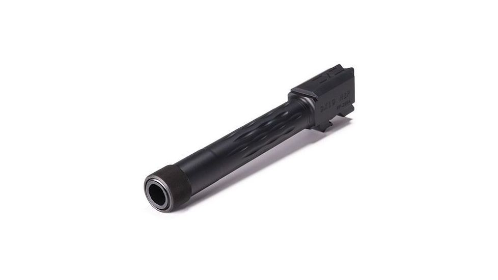 Faxon Firearms Smith &amp; Wesson M&amp;P Fullsize Barrel, Flame Fluted, Threaded, 9mm, 1-10 Twist, 1/2x28, 416-R SS, Nitride, Black, M&amp;PB910NFLOQ-T