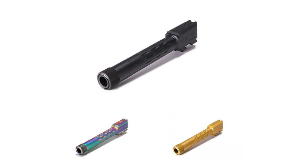 Faxon Firearms Smith &amp; Wesson M&amp;P 2.0 Compact Flame Fluted/Threaded 9mm Barrel, Black, Chameleon, Gold