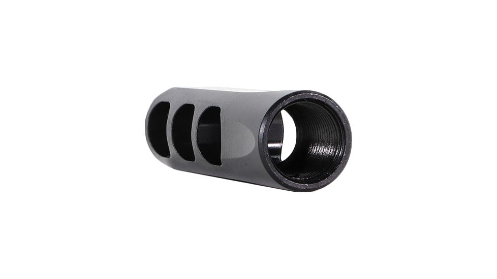 Faxon Firearms .620in Streamline 3 Port Muzzle Brake, Steel, QPQ Nitride, Black, Small, FFMD556S63PSQPQ