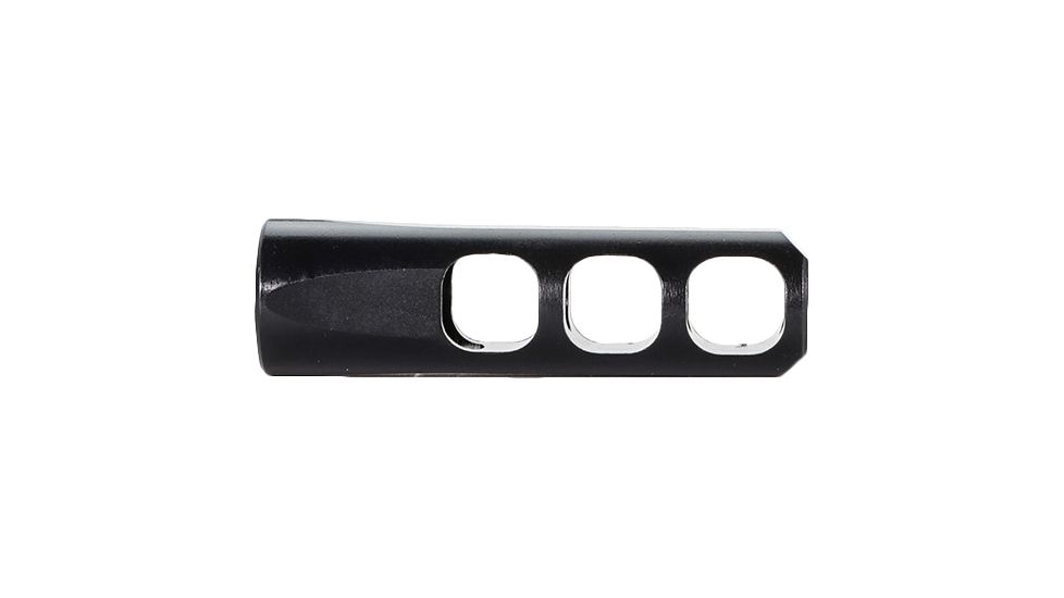 Faxon Firearms .620in Streamline 3 Port Muzzle Brake, Steel, QPQ Nitride, Black, Small, FFMD556S63PSQPQ