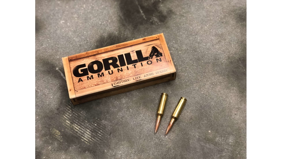 Gorilla Ammunition 6.5mm Creedmoor 140 Grain Berger Hybrid Target Rifle Ammo, 20 Rounds, Copper, 20 Rounds, gpf-7099