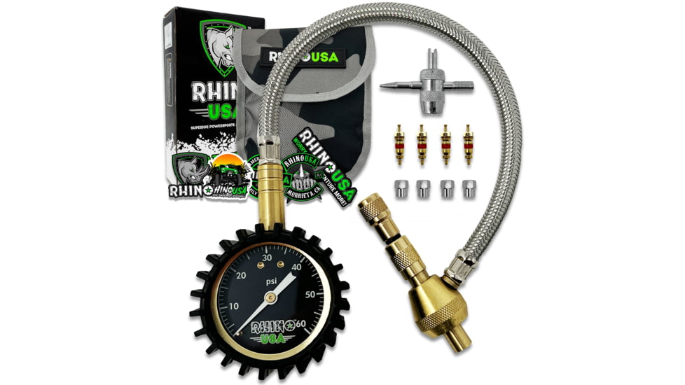 Rhino USA 60PSI Tire Deflator Gauge CCEB1E0F, RNO-DEFLATOR-GAUGE