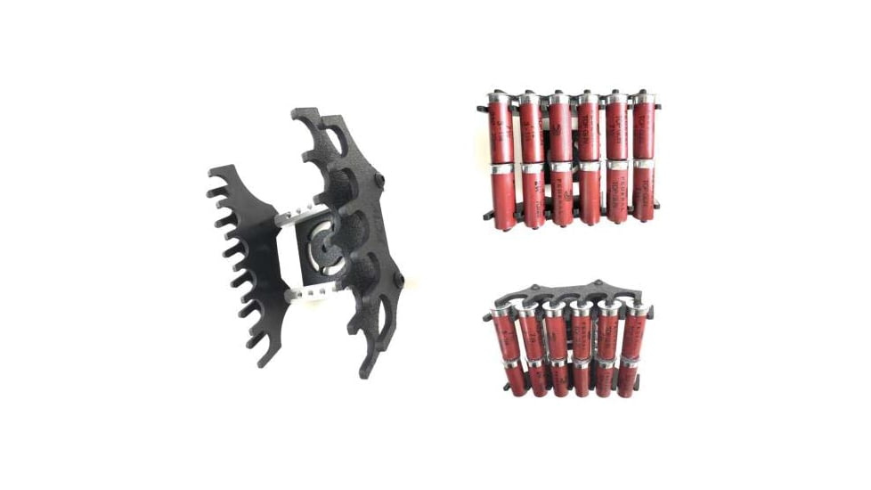 FCW Shotshell Caddy, Angled, 12 Rounds, 12 ga, Black/Silver, 15697-12RD