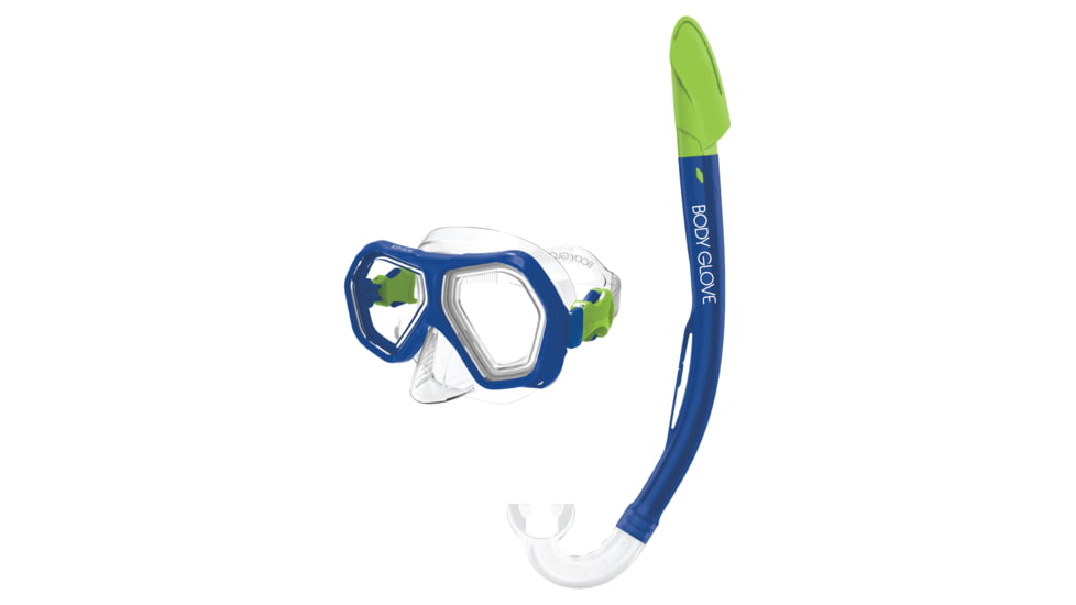 Body Glove Kids Mischief Mask/Snorkel Combo - Blue/Lime 0368C601, Kids, Blue/Lime, 21035CMB-BL-Blue-Lime-Kids