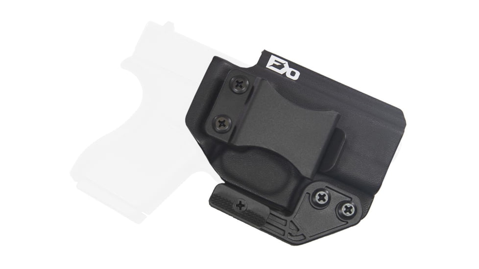FDO Industries The Paladin IWB Kydex Holster for Glock 43/X/MOS w/ claw and Optic Cut, Black, 2642