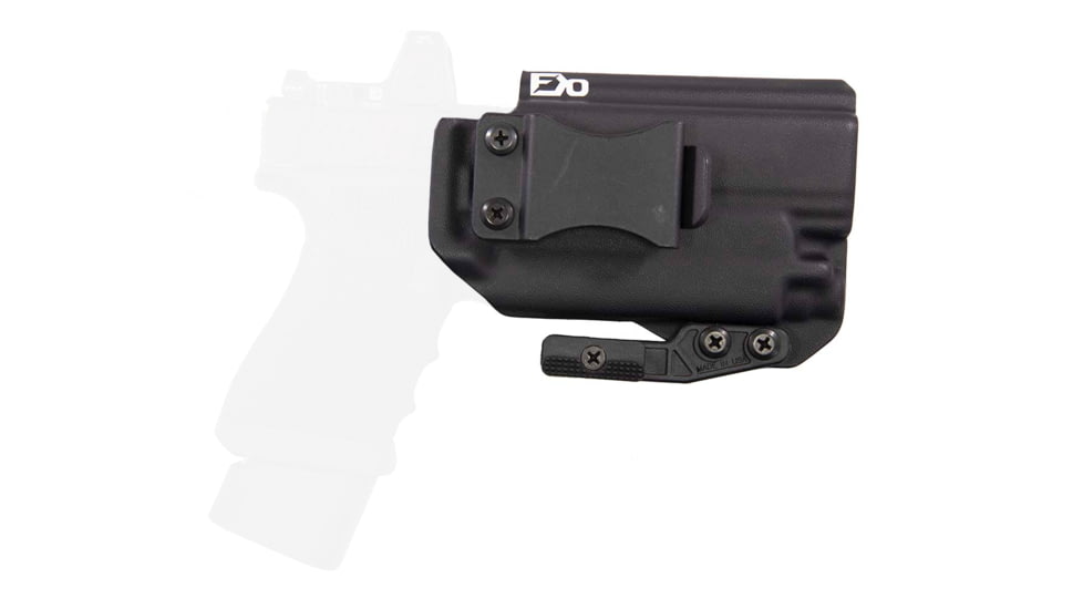 FDO Industries The Pyre Lightbearing IWB Kydex Holster for Glock 17/22/31 w/Olight Baldr Mini w/claw and Optic cut, Black, 3229