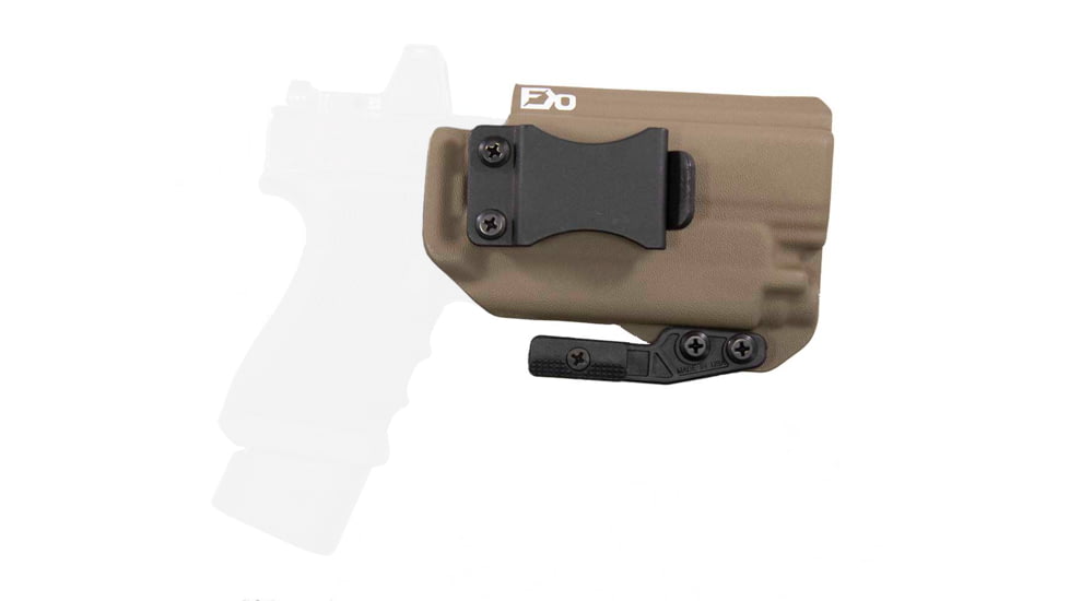 FDO Industries The Pyre Lightbearing IWB Kydex Holster for Glock 17/22/31 w/Olight Baldr Mini w/claw and Optic cut, Flat Dark Earth, 3236