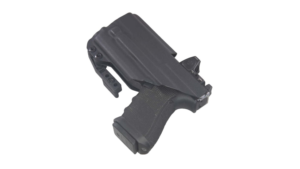 FDO Industries The Pyre Lightbearing IWB Kydex Holster for Glock 19/19X/32/45 w/Olight Baldr Mini w/claw and Optic cut, Black, 2352