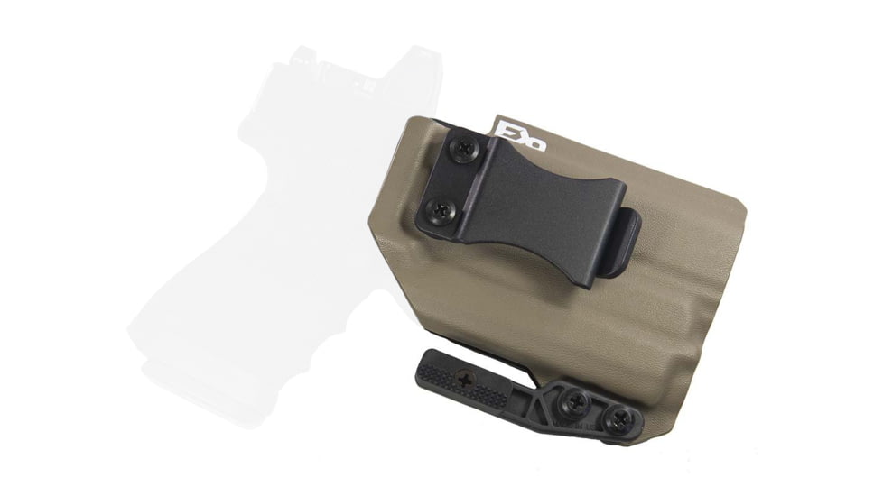 FDO Industries The Pyre Lightbearing IWB Kydex Holster for Glock 19/19X/32/45 w/Olight Baldr Mini w/claw and Optic cut, Flat Dark Earth, 2369