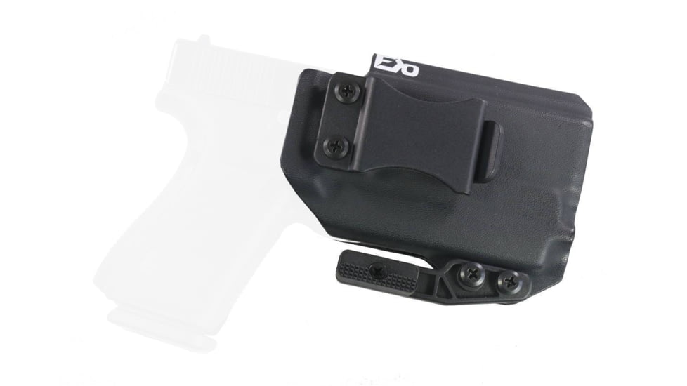 FDO Industries The Pyre Lightbearing IWB Kydex Holster for Glock 19/19X/32/45 w/Olight PL-Mini 2 w/claw and Optic cut, Black, 2123