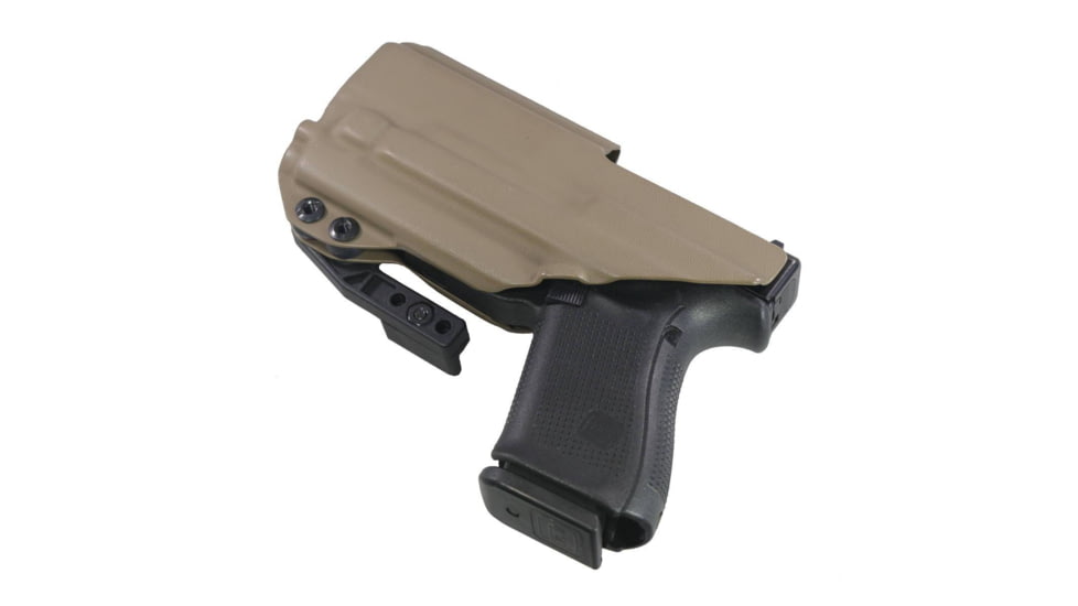 FDO Industries The Pyre Lightbearing IWB Kydex Holster for Glock 19/19X/32/45 w/Olight PL-Mini 2 w/claw and Optic cut, Flat Dark Earth, 2130