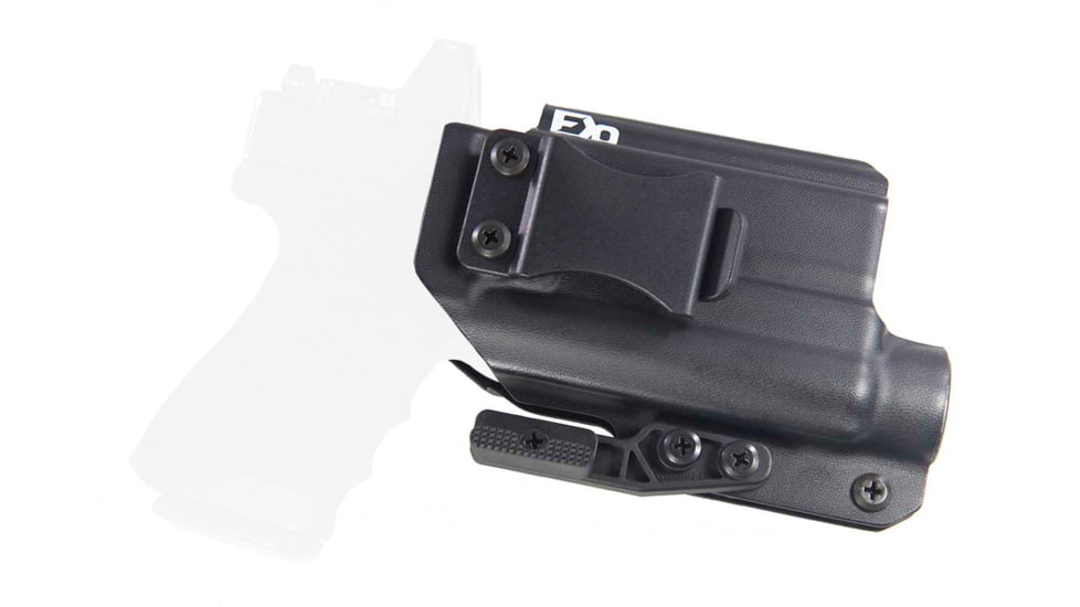 FDO Industries The Pyre Lightbearing IWB Kydex Holster for Glock 19/19X/32/45 w/Streamlight TLR1 w/claw and Optic cut, Black, 0785