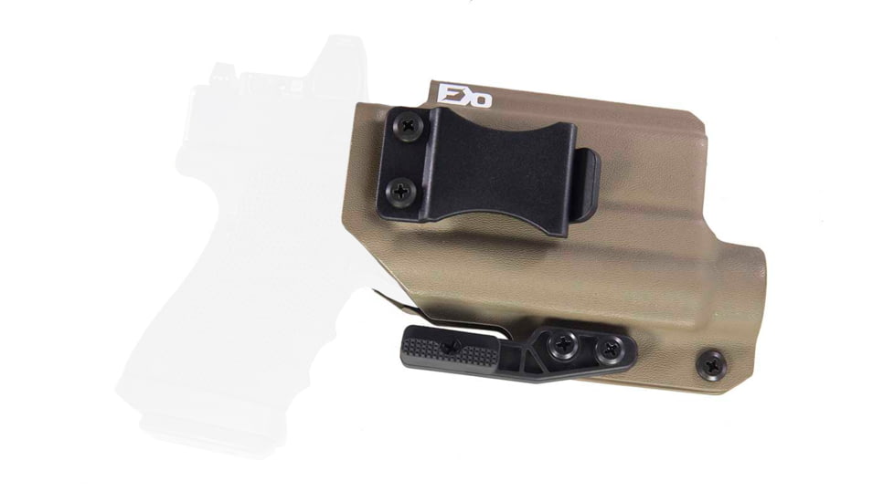 FDO Industries The Pyre Lightbearing IWB Kydex Holster for Glock 19/19X/32/45 w/Streamlight TLR1 w/claw and Optic cut, Flat Dark Earth, 0792